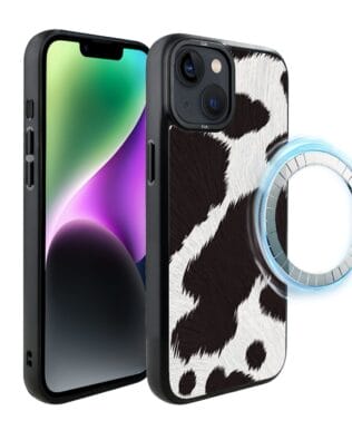 Etui do iPhone 14 IBIZU DropGuard Matt z MagSafe, Zew Natury, Polska Krowa