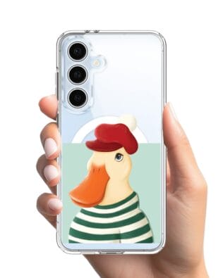 Etui do Samsung Galaxy S24 FE z MagSafe przeźroczyste, silikonowe Flexi, kaczuszka