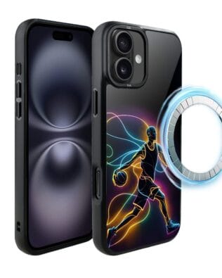 Etui do iPhone 16 Plus IBIZU DropGuard Matt z MagSafe, #ElectroMove, Duch koszykówki