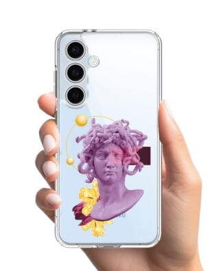Etui do Samsung Galaxy S24 FE przeźroczyste, silikonowe Flexi, antyczna figura