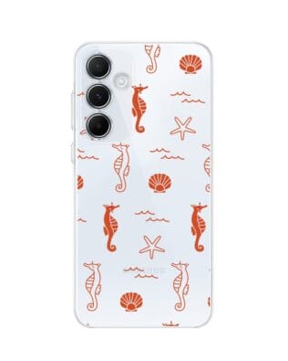 Etui do Samsung Galaxy A55 5G przeźroczyste, silikonowe Flexi, wakacyjne wzory