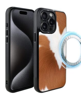 Etui do iPhone 15 Pro IBIZU DropGuard Matt z MagSafe, Zew Natury, Alpejska Krowa