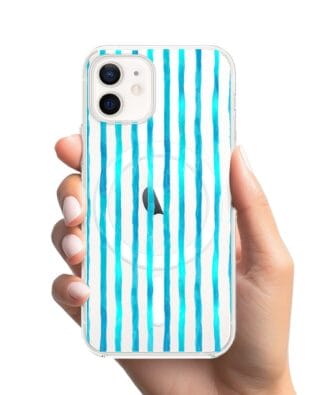 Etui do iPhone 12 Mini z MagSafe przeźroczyste, silikonowe Flexi, szept fal