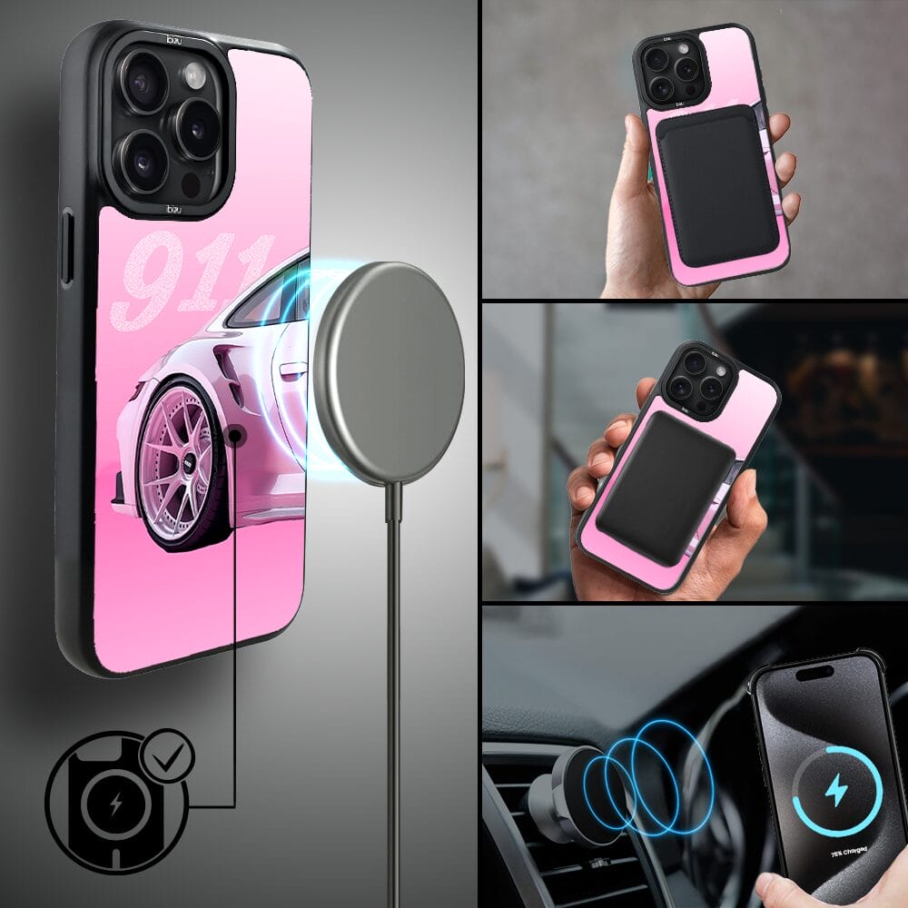 Etui do iPhone 15 Pro Max IBIZU DropGuard Matt z MagSafe, TechDrive, 911 różowe - obrazek 8