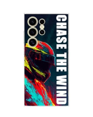 Etui do Samsung Galaxy S24 Ultra przeźroczyste, silikonowe Flexi, Bikers, Chase The Wind