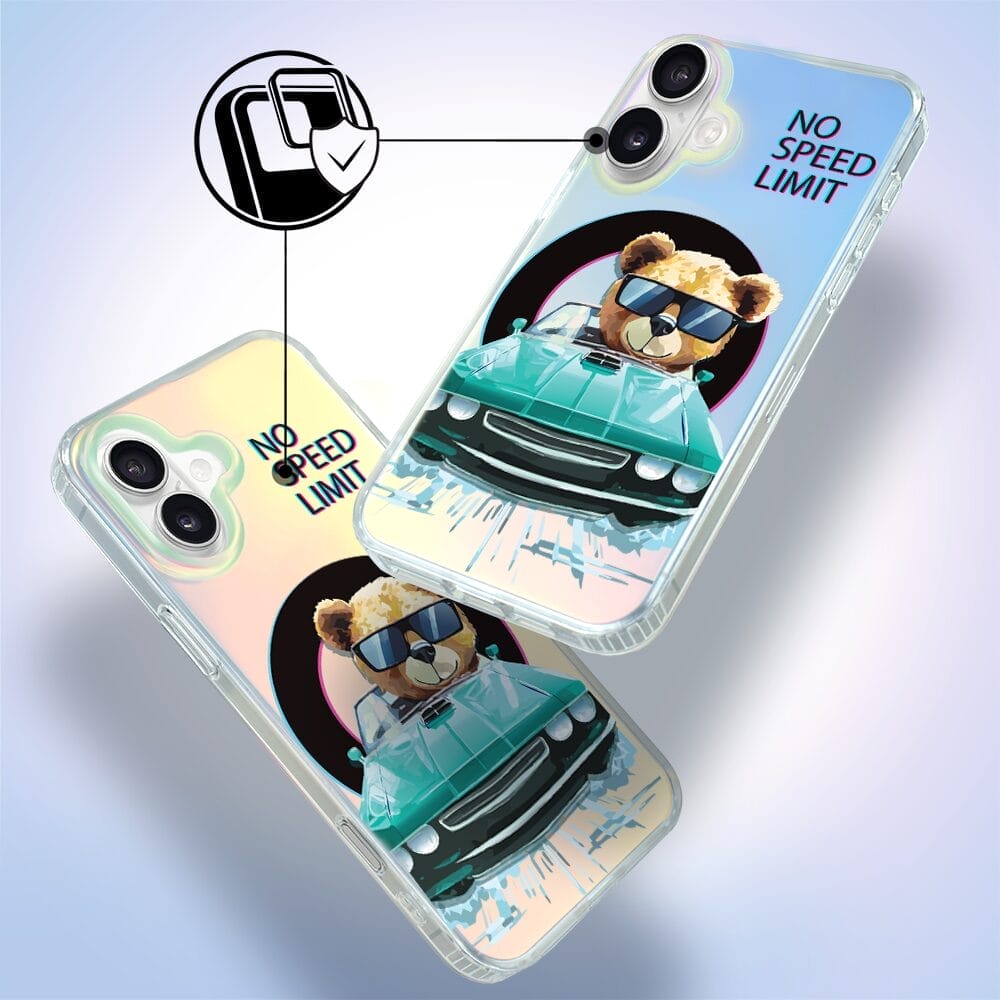 Etui do iPhone 16 IBIZU California Sunset, zmieniające kolor, Blue Car, niebieski samochód - obrazek 3