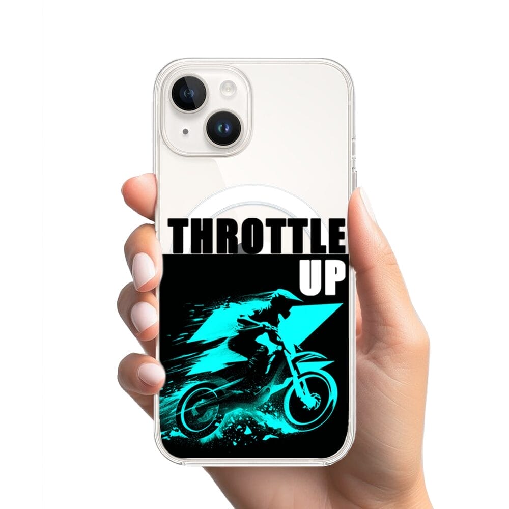 Etui do iPhone 13 Mini z MagSafe przeźroczyste, silikonowe Flexi, Bikers, Cross na maxa - obrazek 2