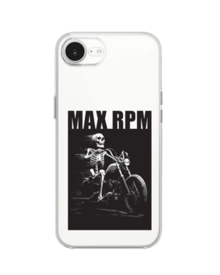 Etui do iPhone 16e przeźroczyste, silikonowe Flexi, Bikers, Ghost Rider