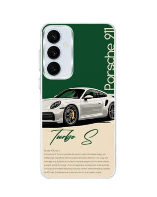 Etui do Samsung Galaxy A35 5G z MagSafe przeźroczyste, silikonowe Flexi, Szybkie Auta, Elegancja 911