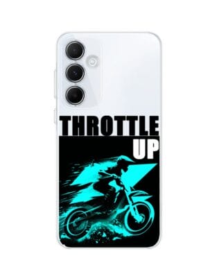 Etui do Samsung Galaxy A35 5G przeźroczyste, silikonowe Flexi, Bikers, Cross na maxa