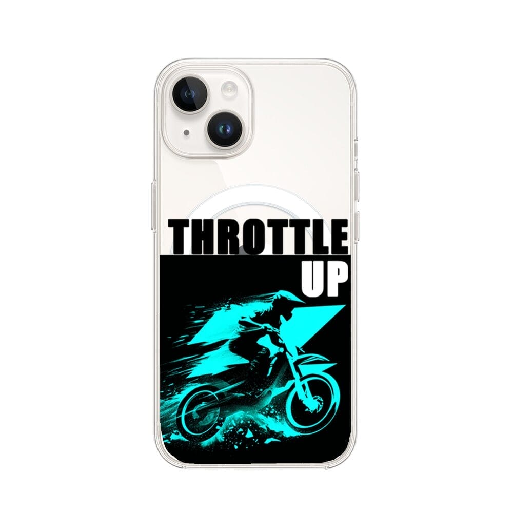 Etui do iPhone 13 Mini z MagSafe przeźroczyste, silikonowe Flexi, Bikers, Cross na maxa