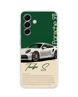 Etui do Samsung Galaxy A56 5G przeźroczyste, silikonowe Flexi, Szybkie Auta, Elegancja 911