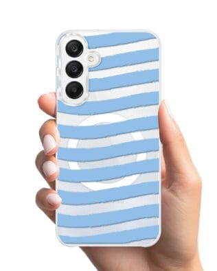 Etui do Samsung Galaxy A25 5G z MagSafe przeźroczyste, silikonowe Flexi, fale morskie