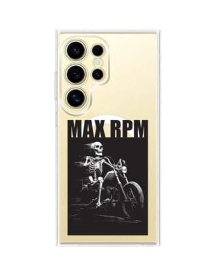 Etui do Samsung Galaxy S24 Ultra z MagSafe przeźroczyste, silikonowe Flexi, Bikers, Ghost Rider