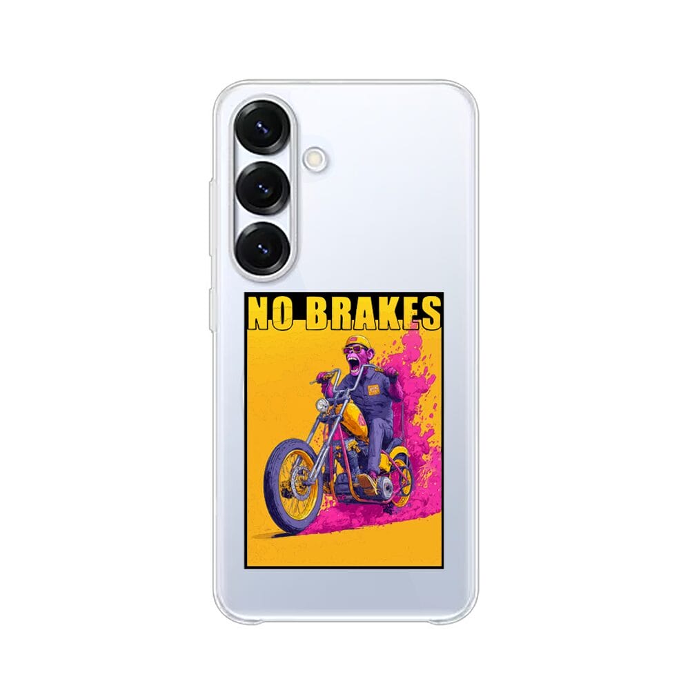 Etui do Samsung Galaxy S25 z MagSafe przeźroczyste, silikonowe Flexi, Bikers, Motocyklem przez świat