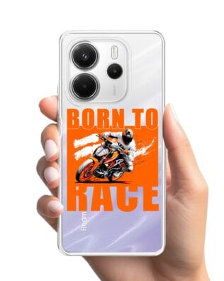 Etui do Xiaomi Redmi Note 14 4G przeźroczyste, silikonowe Flexi, Bikers, Ścigacz