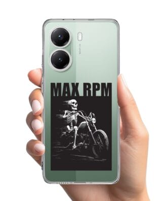 Etui do Xiaomi POCO X7 Pro przeźroczyste, silikonowe Flexi, Bikers, Ghost Rider