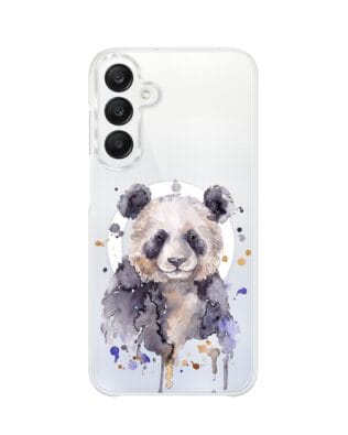 Etui do Samsung Galaxy A25 5G z MagSafe przeźroczyste, silikonowe Flexi, Akwarelowe Zoo, Panda