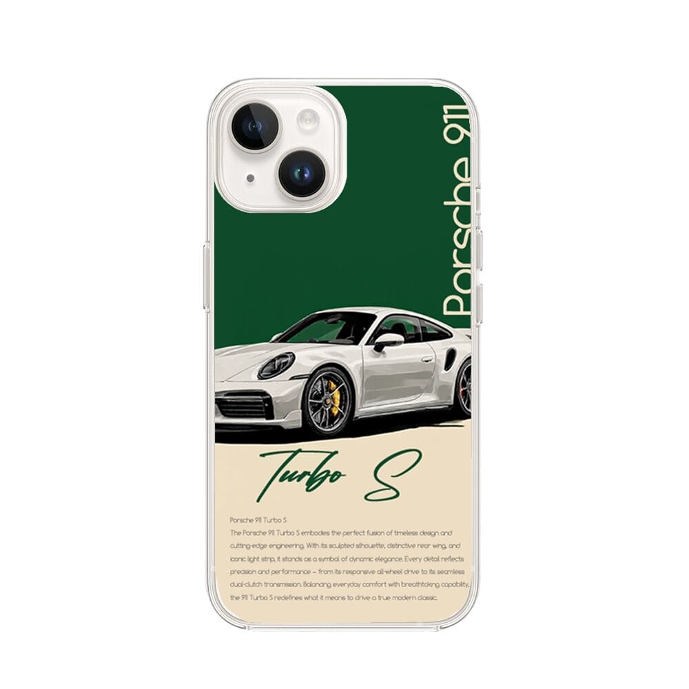 Etui do iPhone 13 z MagSafe przeźroczyste, silikonowe Flexi, Szybkie Auta, Elegancja 911