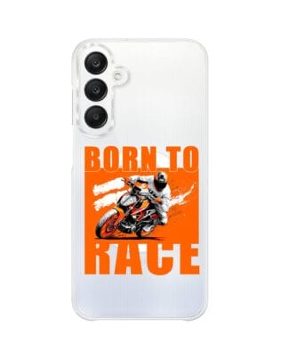 Etui do Samsung Galaxy A25 5G z MagSafe przeźroczyste, silikonowe Flexi, Bikers, Ścigacz