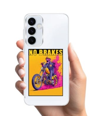 Etui do Samsung Galaxy A55 5G z MagSafe przeźroczyste, silikonowe Flexi, Bikers, Motocyklem przez świat