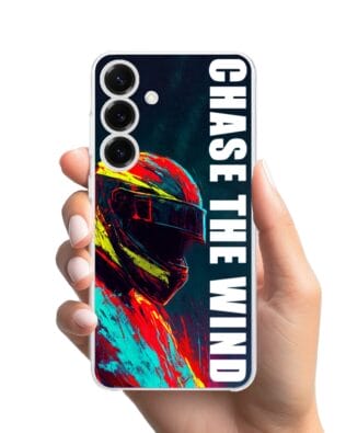 Etui do Samsung Galaxy S25 Plus przeźroczyste, silikonowe Flexi, Bikers, Chase The Wind