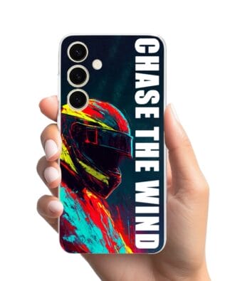 Etui do Samsung Galaxy S24 Plus przeźroczyste, silikonowe Flexi, Bikers, Chase The Wind