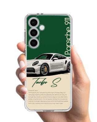 Etui do Samsung Galaxy S24 FE przeźroczyste, silikonowe Flexi, Szybkie Auta, Elegancja 911
