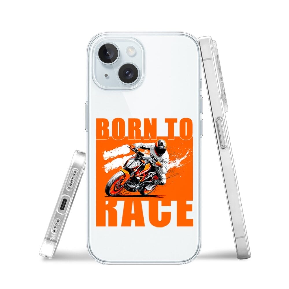 Etui do iPhone 15 Plus przeźroczyste, silikonowe Flexi, Bikers, Ścigacz - obrazek 3