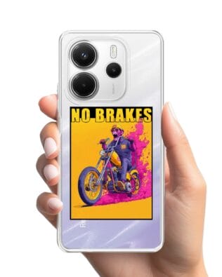 Etui do Xiaomi Redmi Note 14 5G przeźroczyste, silikonowe Flexi, Bikers, Motocyklem przez świat
