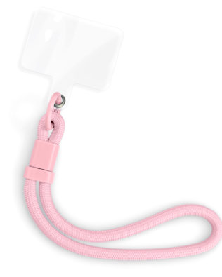 Regulowana smycz, krótki pasek na nadgarstek do telefonu, jasny różowy