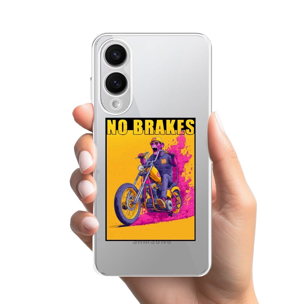 Etui do Samsung Galaxy S25 Edge przeźroczyste, silikonowe Flexi, Bikers, Motocyklem przez świat - obrazek 2