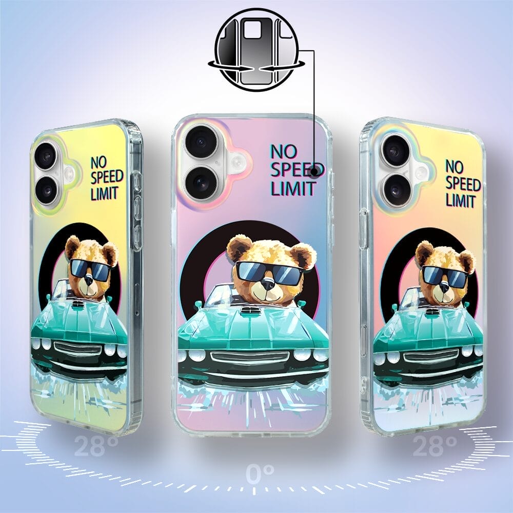 Etui do iPhone 16 IBIZU California Sunset, zmieniające kolor, Blue Car, niebieski samochód - obrazek 6