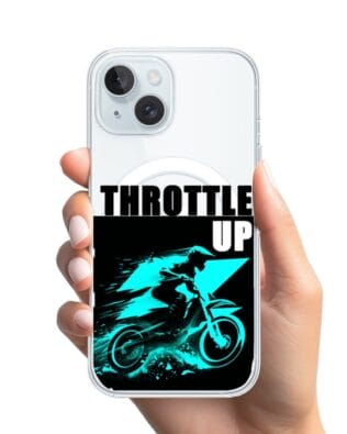 Etui do iPhone 15 Plus z MagSafe przeźroczyste, silikonowe Flexi, Bikers, Cross na maxa