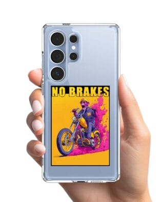 Etui do Samsung Galaxy S25 Ultra z MagSafe przeźroczyste, silikonowe Flexi, Bikers, Motocyklem przez świat