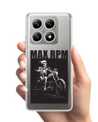 Etui do Xiaomi 14T Pro przeźroczyste, silikonowe Flexi, Bikers, Ghost Rider