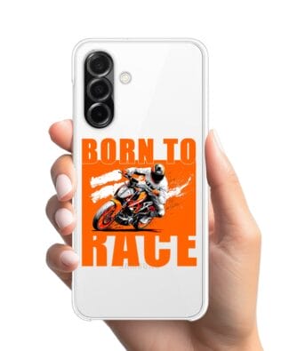 Etui do Samsung Galaxy A26 5G przeźroczyste, silikonowe Flexi, Bikers, Ścigacz