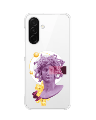 Etui do Samsung Galaxy A26 5G z MagSafe przeźroczyste, silikonowe Flexi, antyczna figura