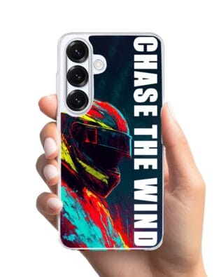 Etui do Samsung Galaxy S25 z MagSafe przeźroczyste, silikonowe Flexi, Bikers, Chase The Wind