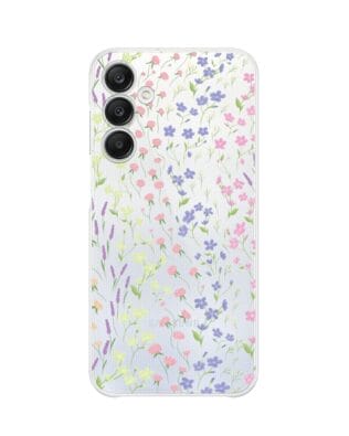 Etui do Samsung Galaxy A25 5G przeźroczyste, silikonowe Flexi, kwiaty polne