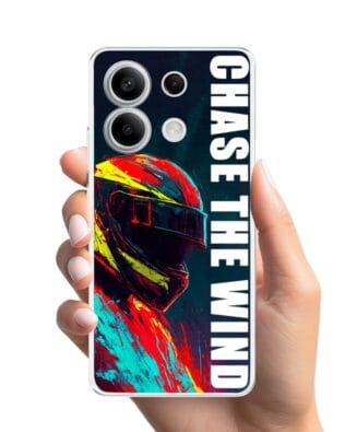 Etui do Xiaomi Redmi Note 13 Pro 5G przeźroczyste, silikonowe Flexi, Bikers, Chase The Wind