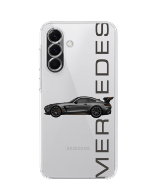 Etui do Samsung Galaxy A56 5G przeźroczyste, silikonowe Flexi, Szybkie Auta, Stalowe AMG-GT