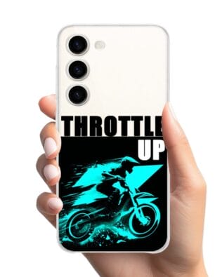 Etui do Samsung Galaxy S23 FE 5G przeźroczyste, silikonowe Flexi, Bikers, Cross na maxa