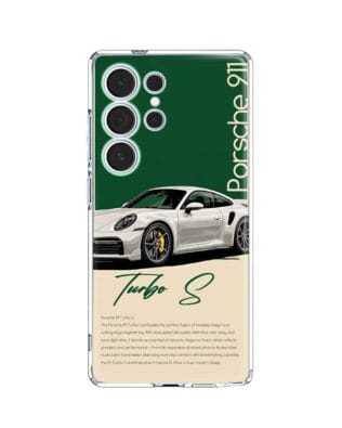 Etui do Samsung Galaxy S25 Ultra przeźroczyste, silikonowe Flexi, Szybkie Auta, Elegancja 911