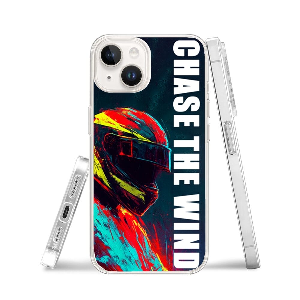 Etui do iPhone 14 Plus z MagSafe przeźroczyste, silikonowe Flexi, Bikers, Chase The Wind - obrazek 3