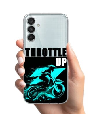 Etui do Samsung Galaxy M15 5G przeźroczyste, silikonowe Flexi, Bikers, Cross na maxa