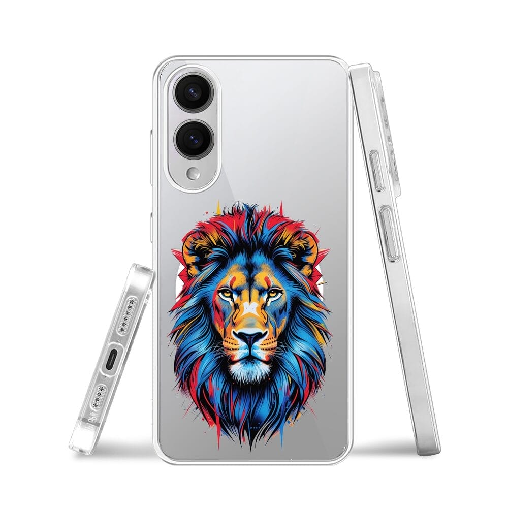 Etui do Samsung Galaxy S25 Edge z MagSafe przeźroczyste, silikonowe Flexi, Dzika Mandala, Lew - obrazek 3
