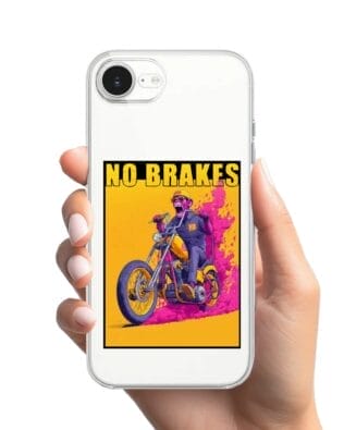 Etui do iPhone 16e przeźroczyste, silikonowe Flexi, Bikers, Motocyklem przez świat