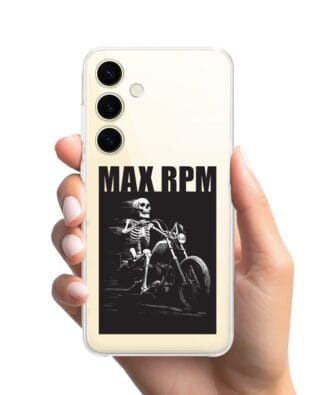 Etui do Samsung Galaxy S24 przeźroczyste, silikonowe Flexi, Bikers, Ghost Rider