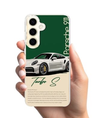 Etui do Samsung Galaxy S24 Plus z MagSafe przeźroczyste, silikonowe Flexi, Szybkie Auta, Elegancja 911